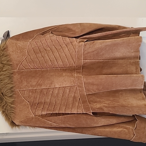 Leather jacket, faux fur, Arden B, Large - Picture 16 of 17